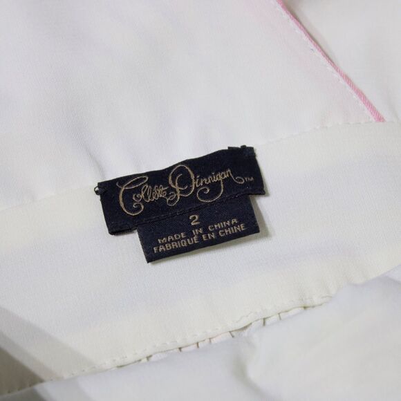 Anthropologie x Collette Dinnigan 100% Silk Midi Dress Shoulder Bows Women Sz. 2 - Picture 11 of 16